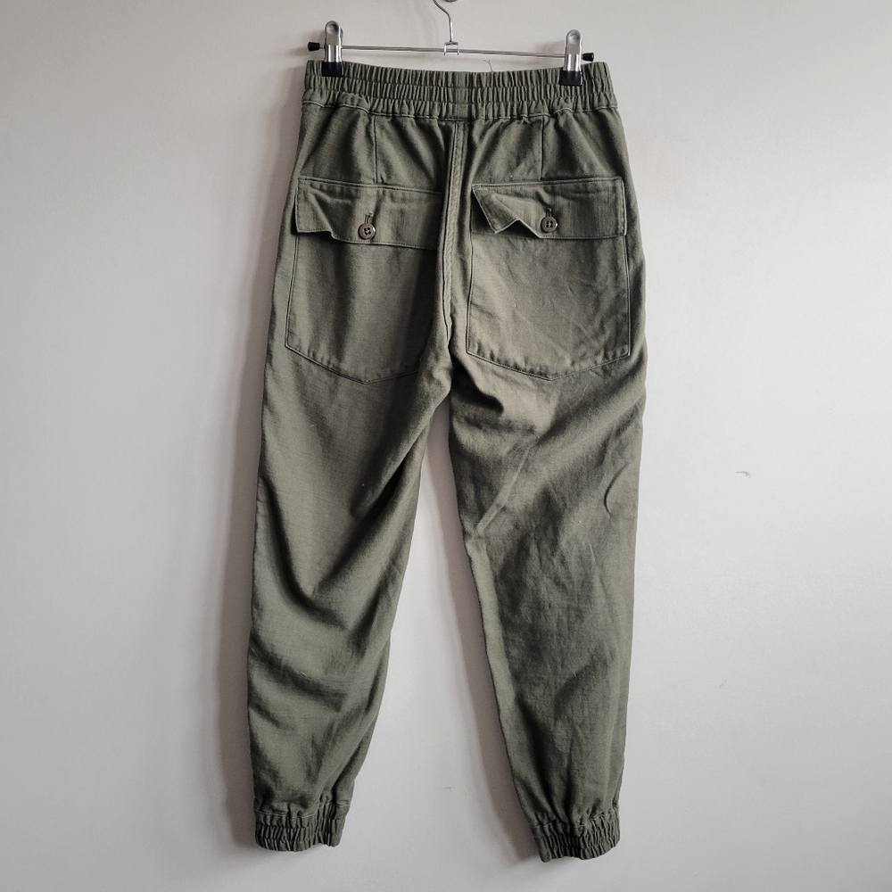 NLST F/W15 Utility Japanese Cotton Military Pull On Jogger In Olive Green - Picture 6 of 8